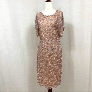Adrianna PAPELL Sequin Beaded Dress